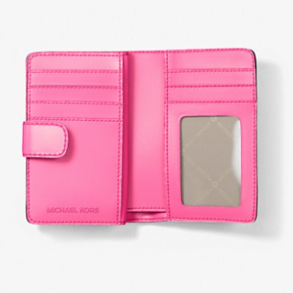 Michael Kors Jet Set Medium Floral Print Bi-Fold Wallet NWT - Picture 2 of 4